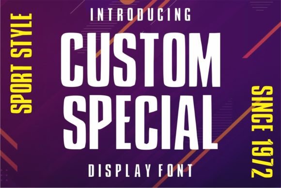 Custom Special: The Sharp, Dashing Font for Modern Design